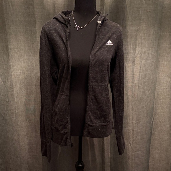 Adidas Women's Charcoal Gray Hoodie